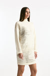 Abito in maglia bianco con lavorazione beige women Transit par such - 3