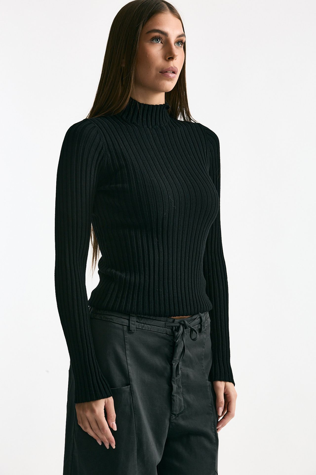 Maglia lupetto in lana nero women Transit par such - 1