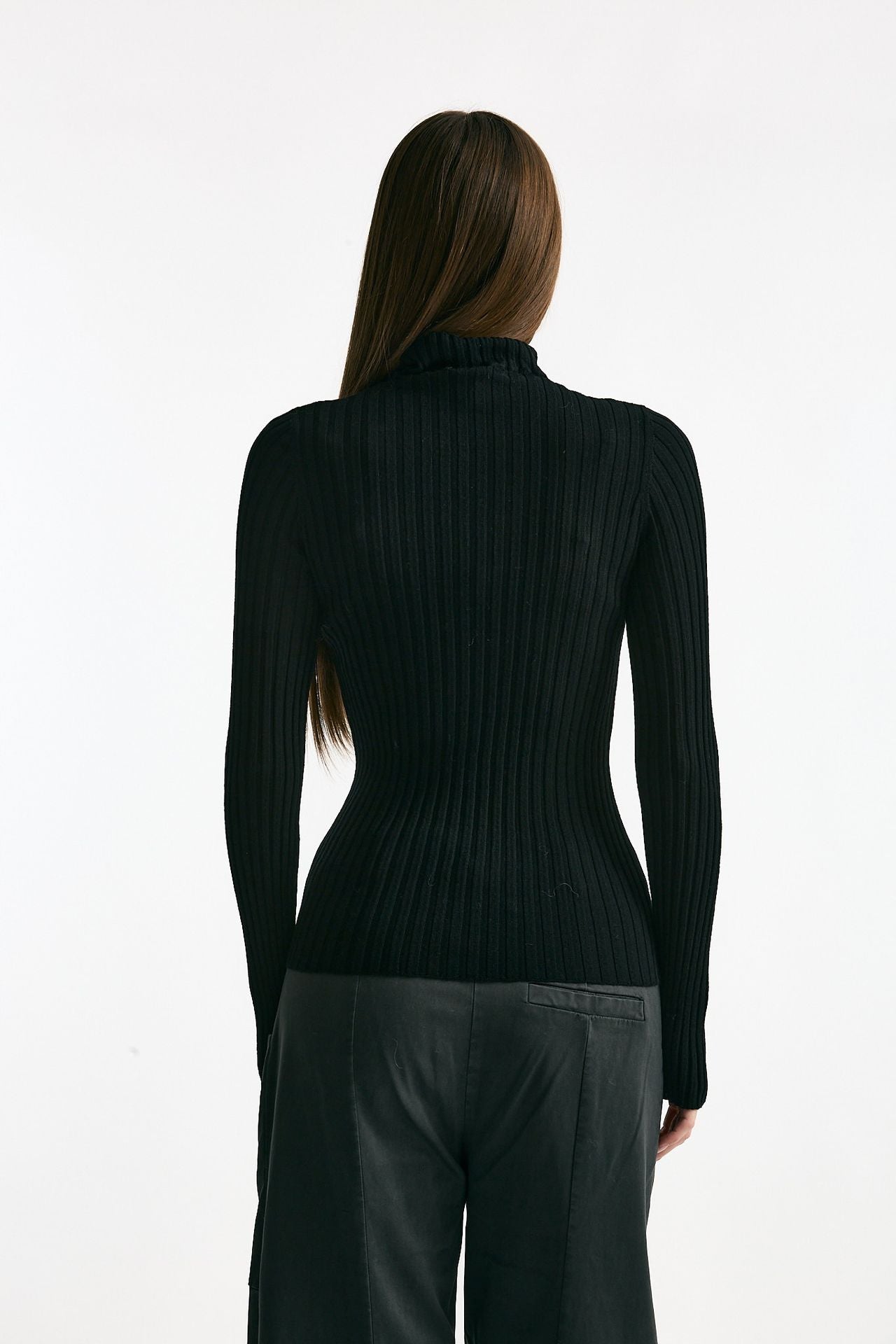 Maglia lupetto in lana nero women Transit par such - 2