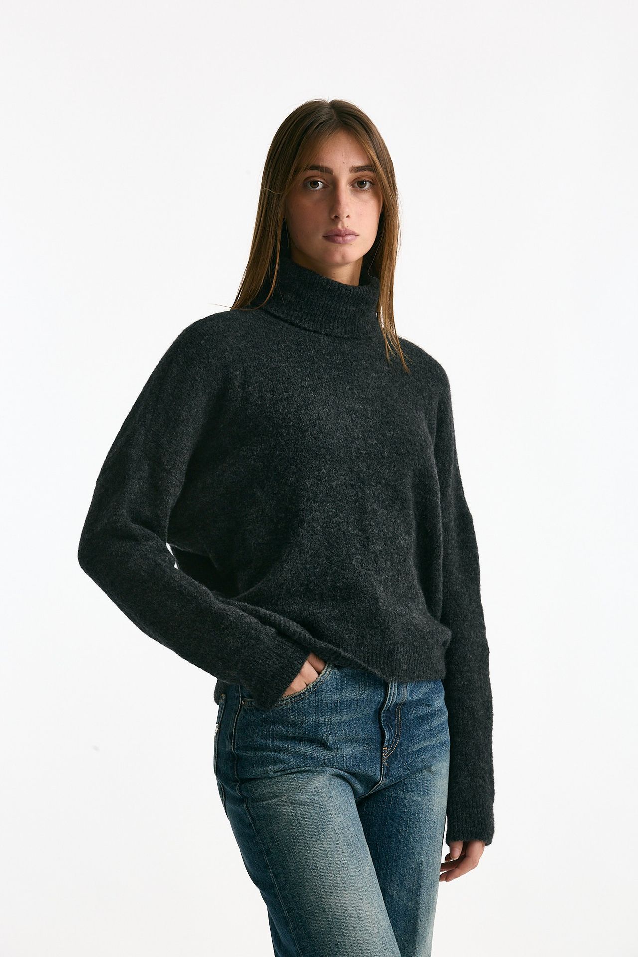 Maglia dolcevita antracite women Transit par such - 1