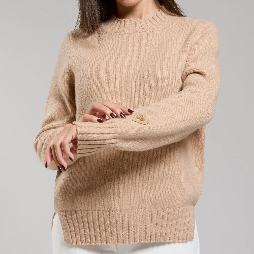 Maglia in lana e cachemire cammello women Twinies - 3