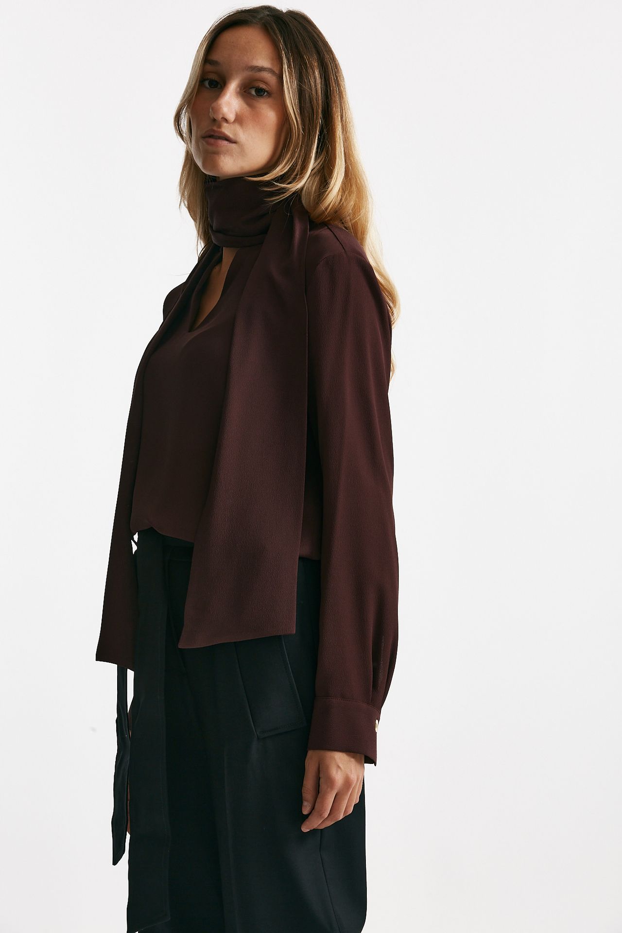 Camicia in misto seta ANGEL bordeaux women Zanone - 3