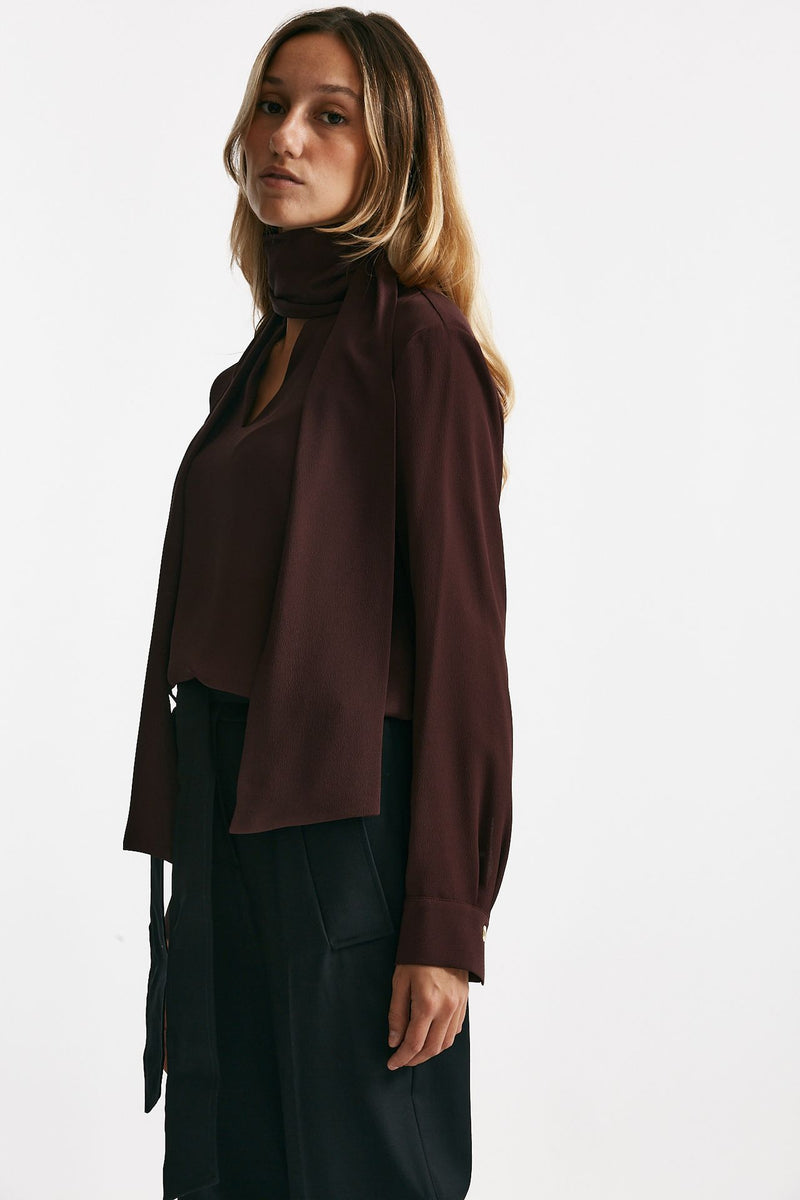 Camicia in misto seta ANGEL bordeaux women Zanone - 3