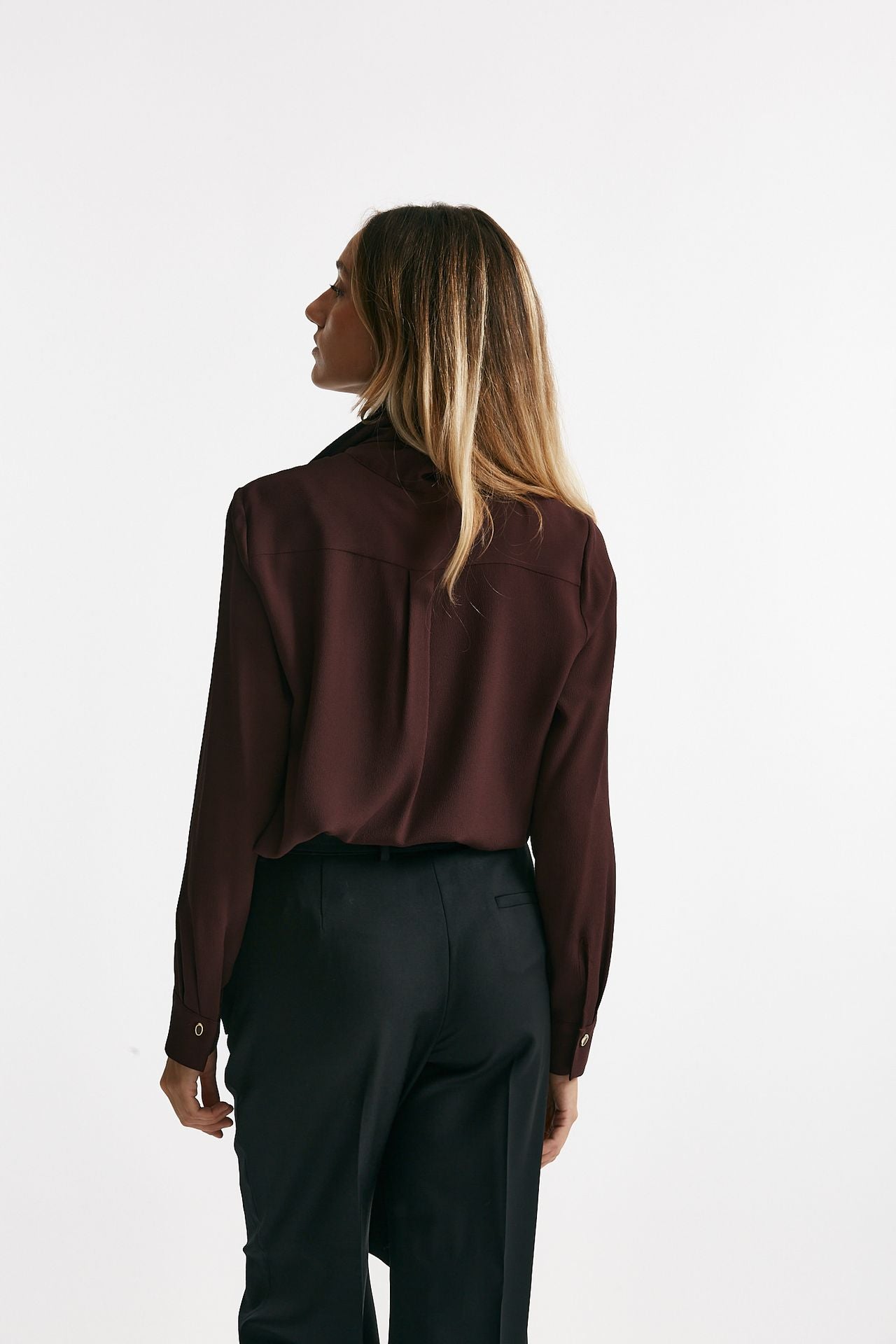 Camicia in misto seta ANGEL bordeaux women Zanone - 4
