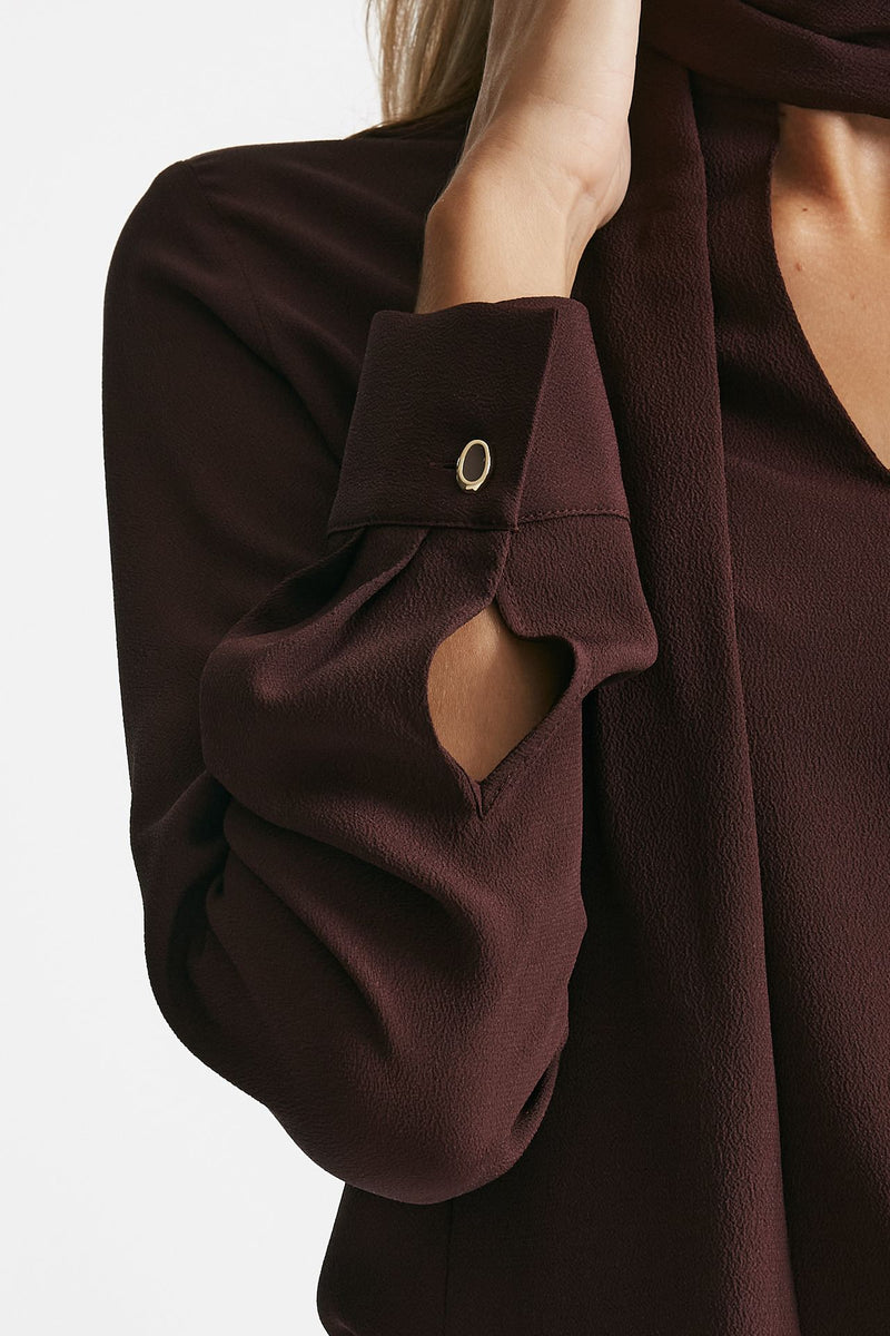 Camicia in misto seta ANGEL bordeaux women Zanone - 6