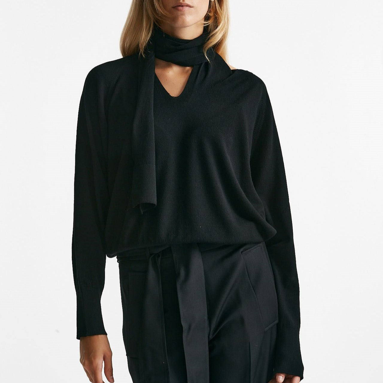Maglia in lana rasata nero women Zanone - 6