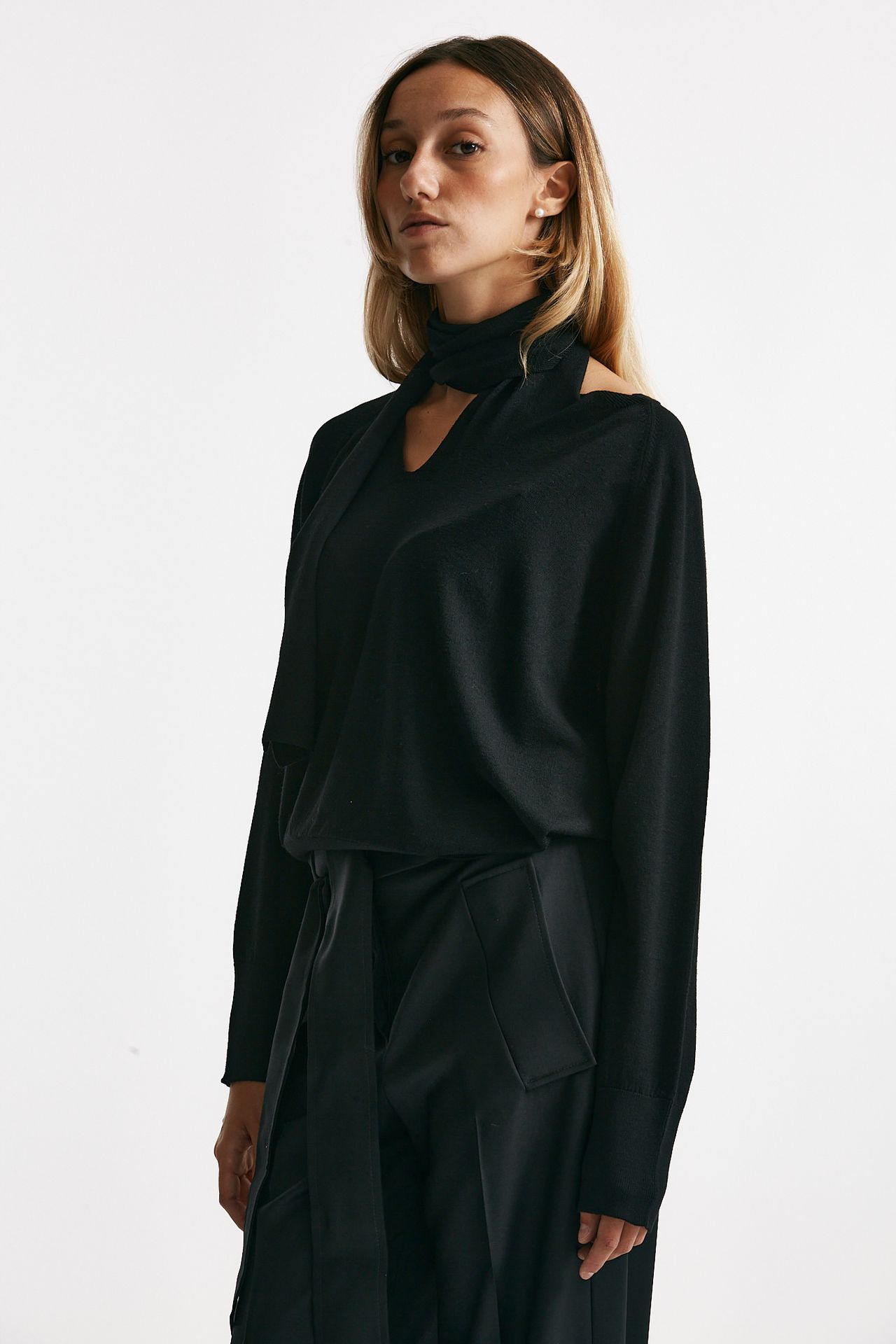 Maglia in lana rasata nero women Zanone - 2