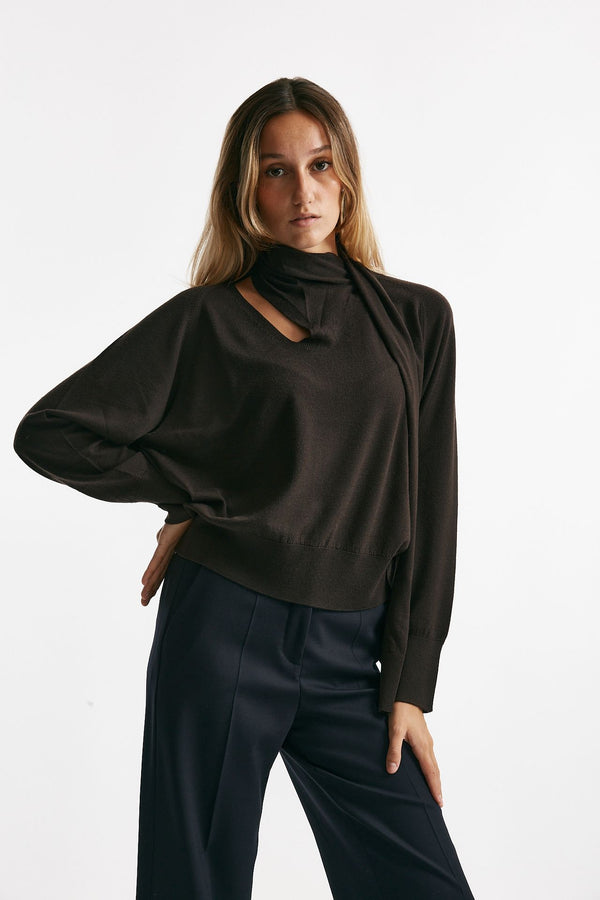 Maglia in lana rasata testa moro women Zanone