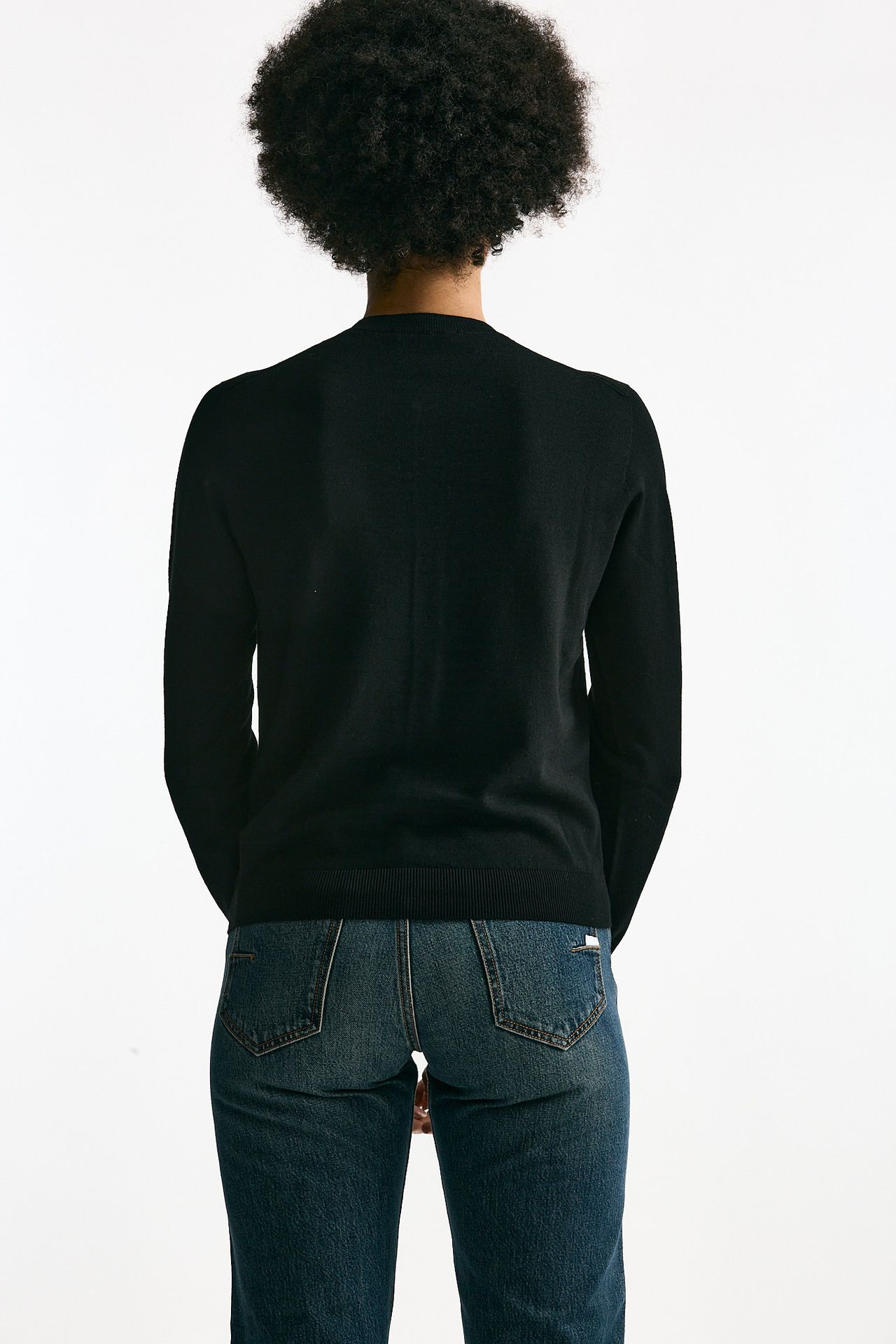 Cardigan in lana rasata nero women Zanone - 3