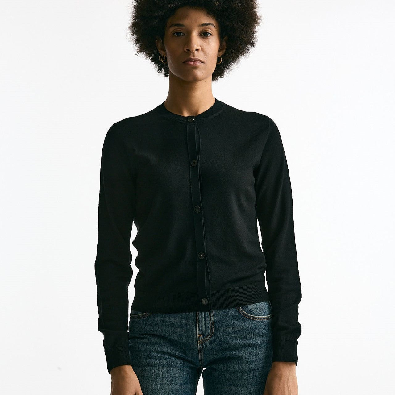 Cardigan in lana rasata nero women Zanone - 7