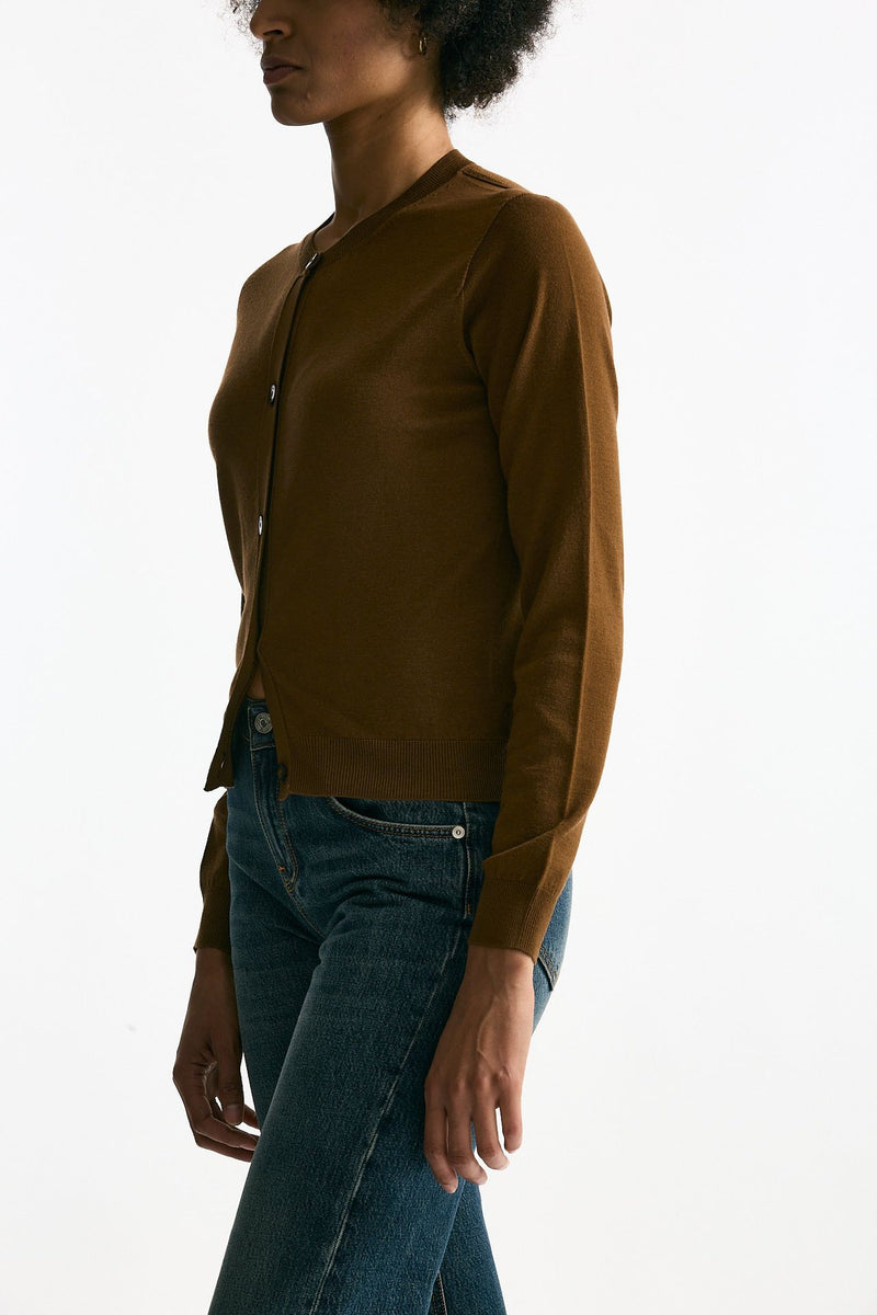 Cardigan in lana rasata cammello women Zanone - 3