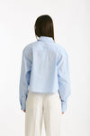 Camicia crop rigata azzurra e bianca women The andamane - 3