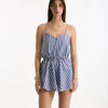 Jumpsuit corta Rigata blu bianca e bordeaux women The andamane - 6