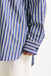 Camicia over Rigata blu bianca e bordeaux women The andamane - 7