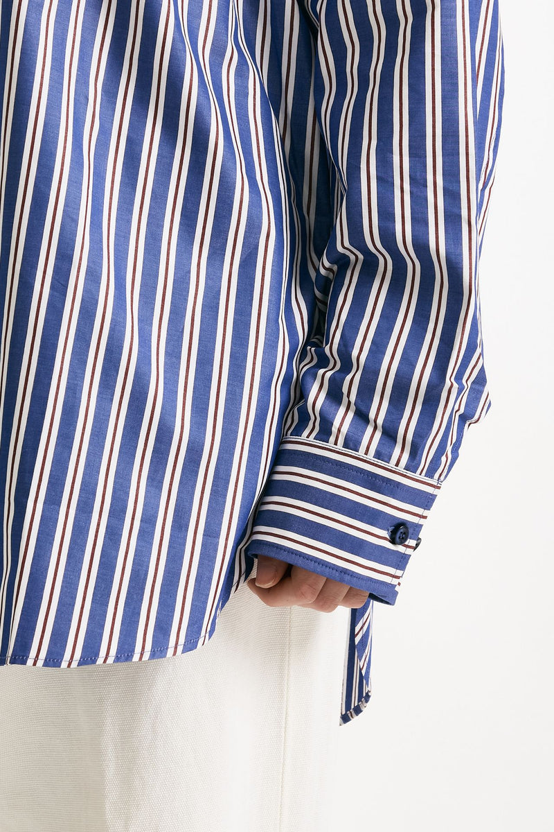 Camicia over Rigata blu bianca e bordeaux women The andamane - 7