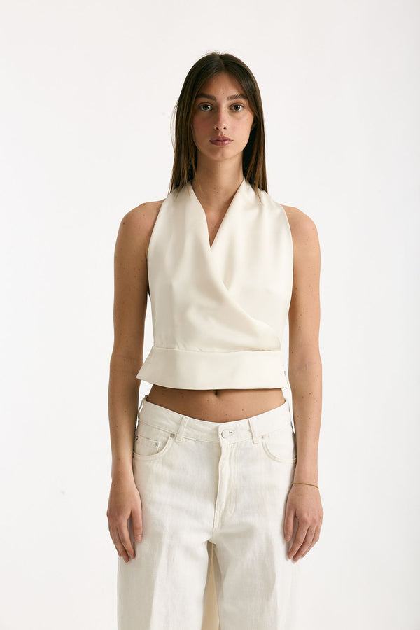 Top scollato bianco women The andamane