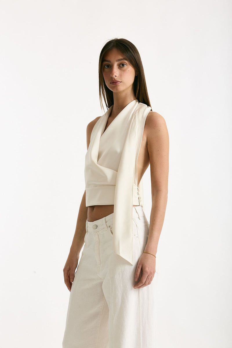 Top scollato bianco women The andamane - 1