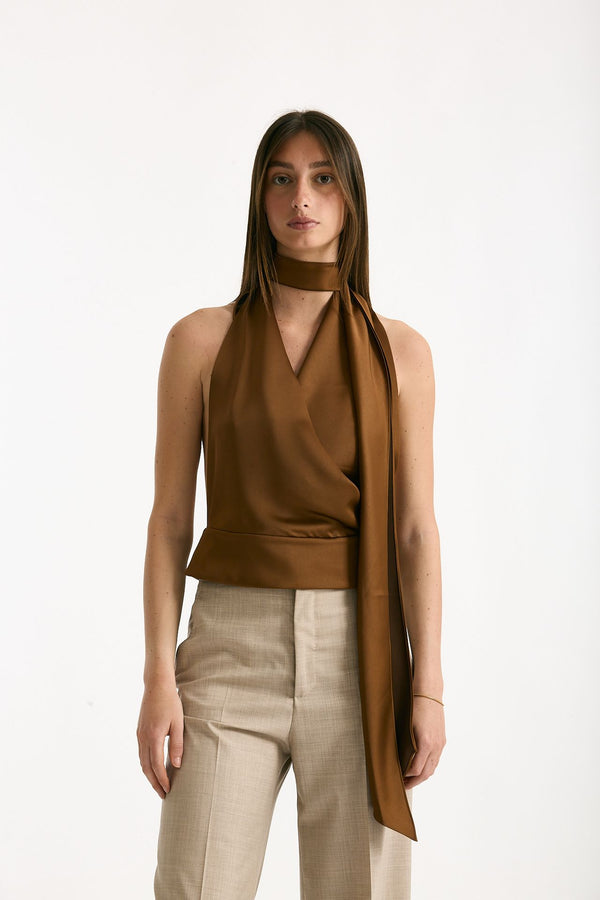 Top scollato bronzo women The andamane