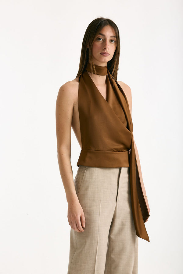 Top scollato bronzo women The andamane