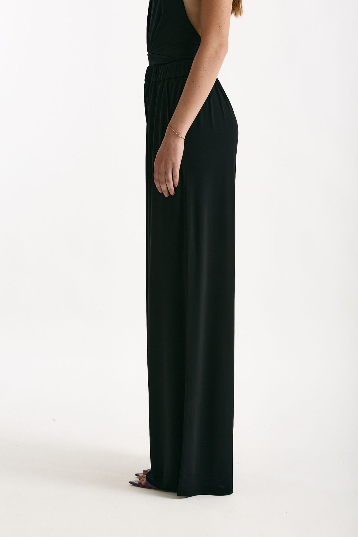 Pantalone palazzo fluido nero women The andamane - 4