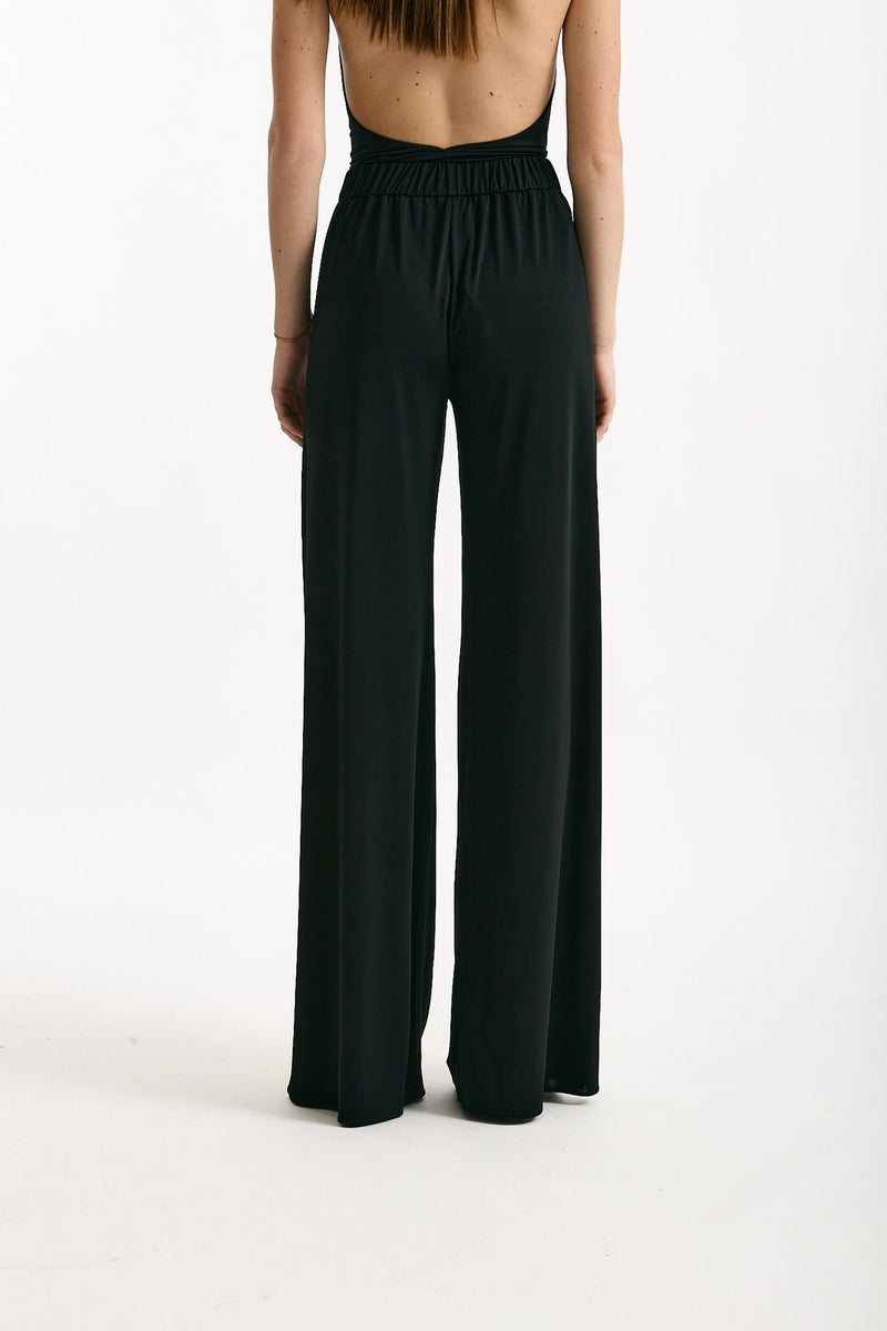 Pantalone palazzo fluido nero women The andamane - 5