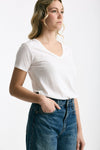 T-shirt basic ROMY bianco women Anonym apparel - 3