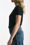 T-shirt basic girocollo MARIBEL nero women Anonym apparel - 2