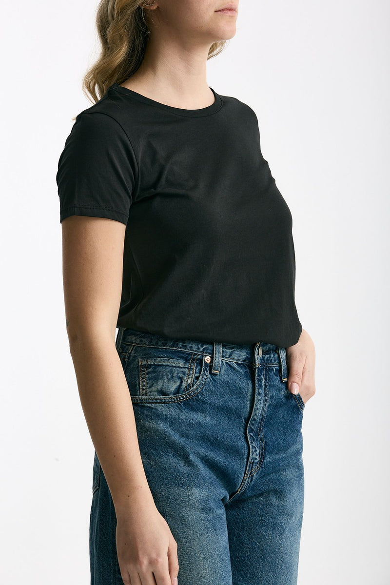 T-shirt basic girocollo MARIBEL nero women Anonym apparel - 4