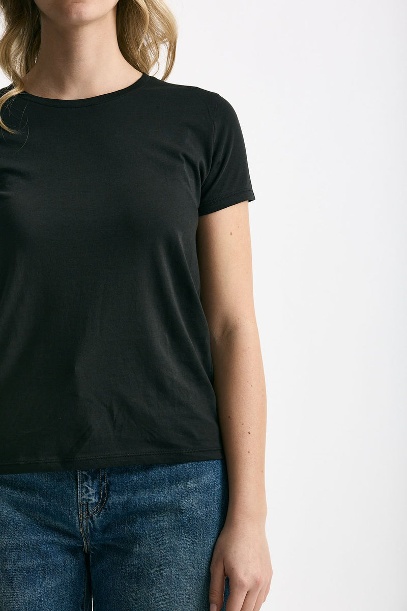 T-shirt basic girocollo MARIBEL nero women Anonym apparel - 5