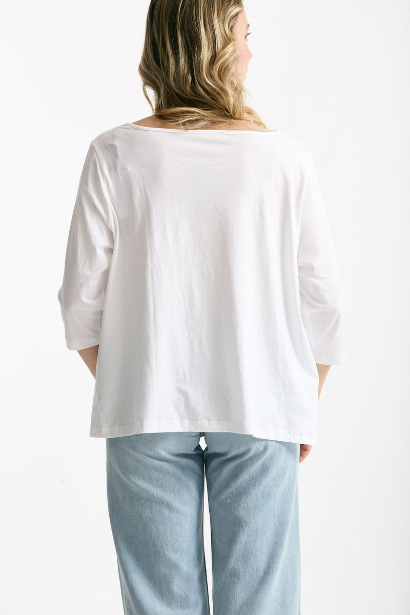 T-shirt ampia RITA bianco women Anonym apparel - 3
