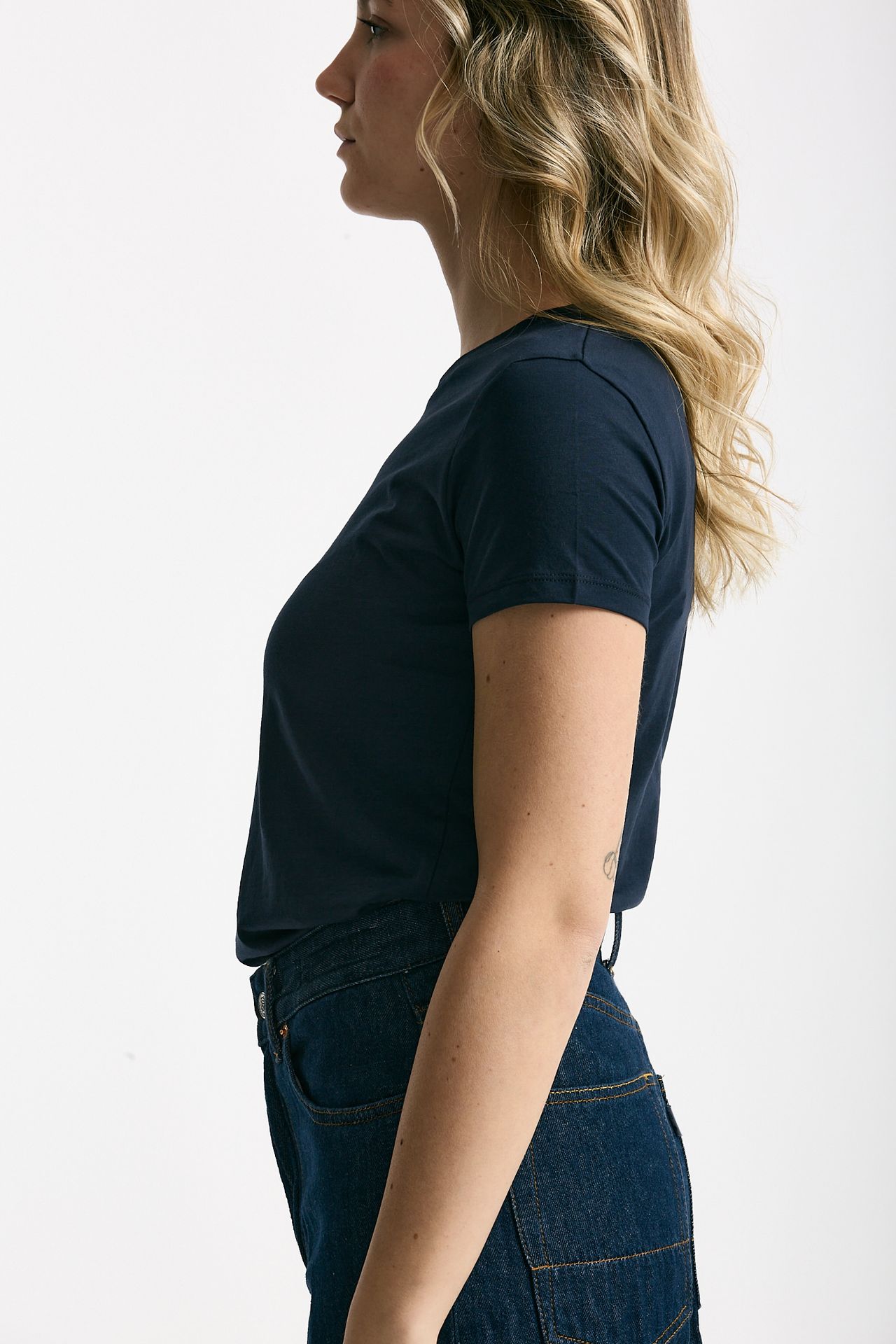 T-shirt basic girocollo MARIBEL blu women Anonym apparel - 3