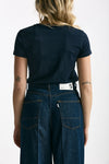 T-shirt basic girocollo MARIBEL blu women Anonym apparel - 4