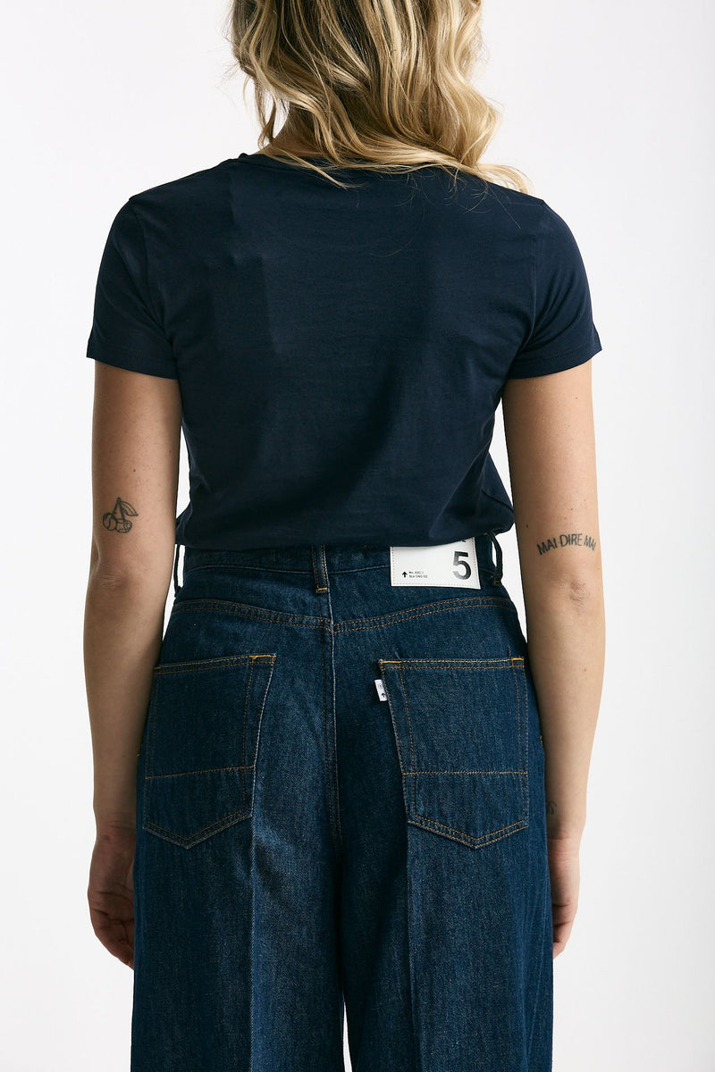 T-shirt basic girocollo MARIBEL blu women Anonym apparel - 4
