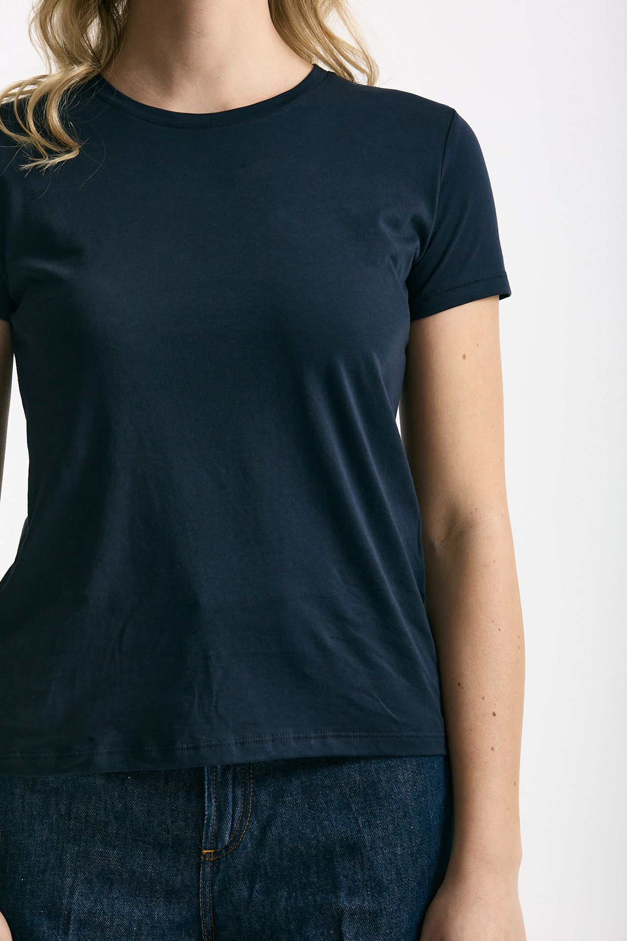 T-shirt basic girocollo MARIBEL blu women Anonym apparel - 5