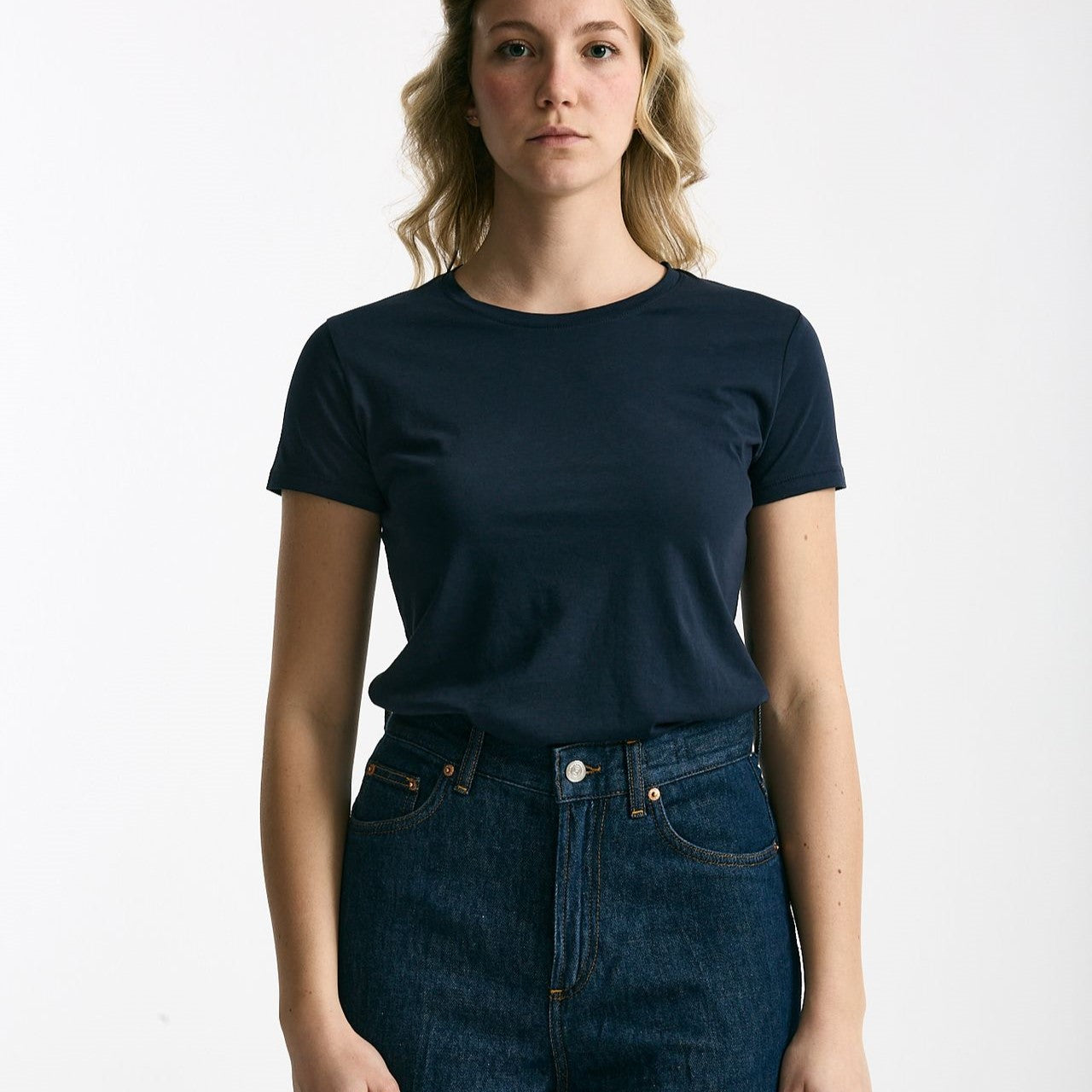 T-shirt basic girocollo MARIBEL blu women Anonym apparel - 6