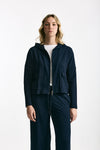 Felpa in cotone leggero blu Cappuccio women Anonym apparel - 5