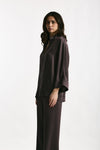 Camicia over in viscosa melanzana women Antonelli firenze - 2