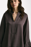 Camicia over in viscosa melanzana women Antonelli firenze - 5