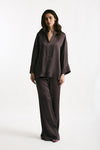 Camicia over in viscosa melanzana women Antonelli firenze - 6