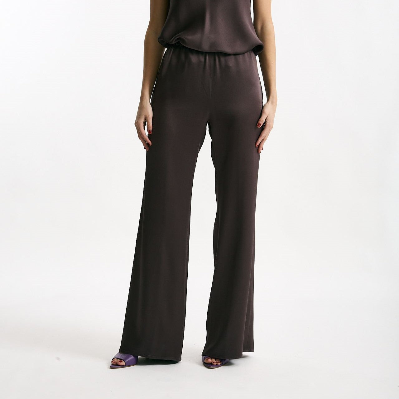 Pantalone fluido melanzana women Antonelli firenze - 5