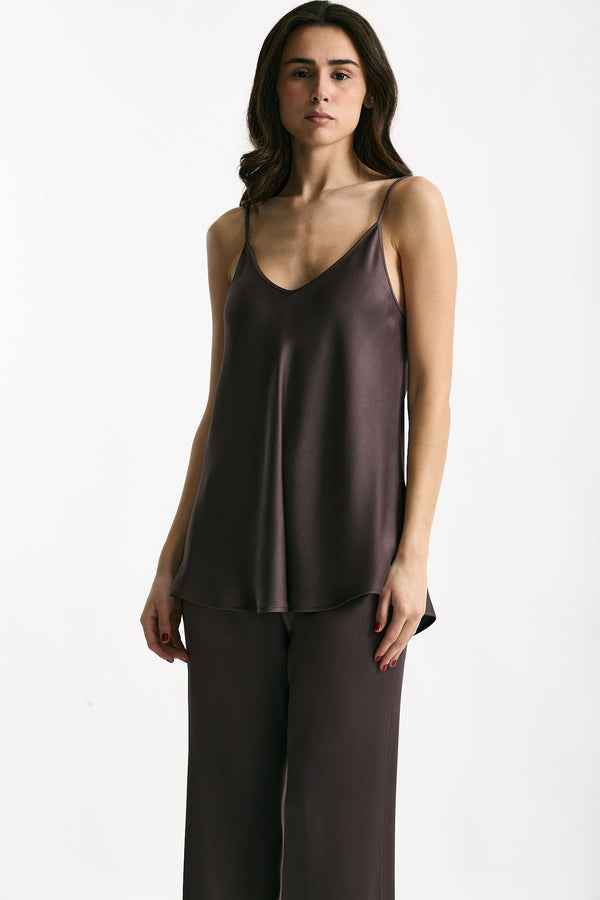 Top in viscosa melanzana women Antonelli firenze