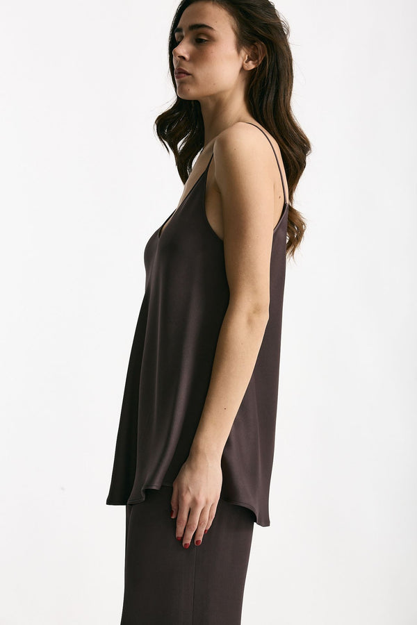 Top in viscosa melanzana women Antonelli firenze