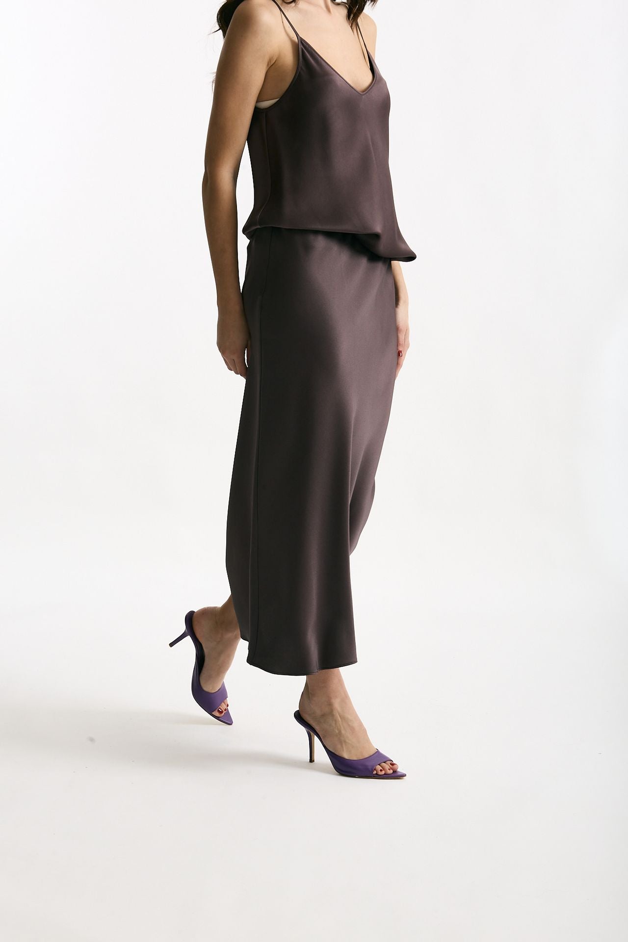 Gonna midi melanzana women Antonelli firenze - 4
