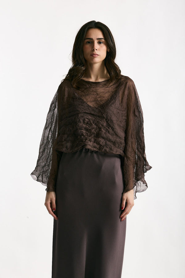 Top in seta e fibra metallizzata women Antonelli firenze
