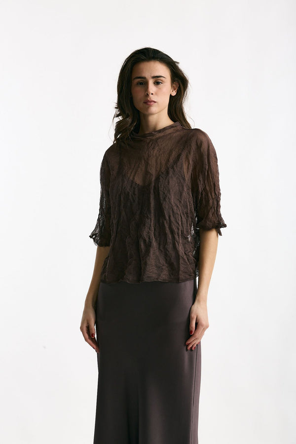 Top in Seta e Fibra Metallizzata women Antonelli firenze