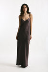 Abito lungo scollato melanzana women Antonelli firenze - 1