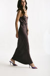 Abito lungo scollato melanzana women Antonelli firenze - 4