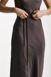 Abito lungo scollato melanzana women Antonelli firenze - 6