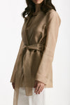 Giacca in voile di seta cammello women Antonelli firenze - 2