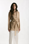 Giacca in voile di seta cammello women Antonelli firenze - 4